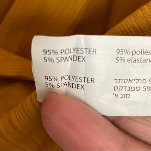 Dex Long Sleeve Mustard Yellow Draped Top - Picture 7 of 8